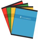 Cahier piqûre 60 pages seyès 70 g  couverture carte  format 17 x 22 cm CONQUERANT
