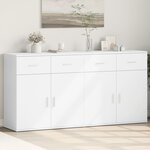vidaXL Buffets 2 Pièces blanc 79x38x80 cm bois d’ingénierie