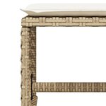 vidaXL Ensemble à manger de jardin et coussins 15 Pièces beige