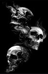 Tapis d'intérieur SKULL 80 x 150 cm - Noir