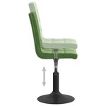 vidaXL Chaises pivotantes à manger lot de 6 vert foncé velours