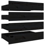 vidaXL Cadre de lit sans matelas avec tiroirs noir
