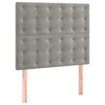 vidaXL Sommier à lattes de lit et matelas Gris clair 100x200cm Velours