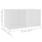 vidaXL Meuble TV blanc 72x35x36 5 cm bois d’ingénierie
