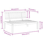vidaXL Canapé central palette de jardin bois massif d'acacia