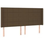 vidaXL Sommier à lattes de lit matelas et LED Marron foncé 180x200cm