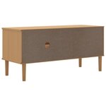 vidaXL Meuble TV SENJA aspect rotin marron 106x40x49cm bois massif pin