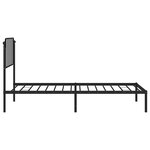 vidaXL Cadre de lit métal sans matelas avec tête de lit noir 100x200cm