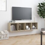 vidaXL Bibliothèque/Meuble TV Chêne sonoma 143x30x36 cm