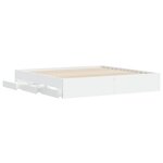 vidaXL Cadre de lit avec tiroirs sans matelas blanc 180x200 cm