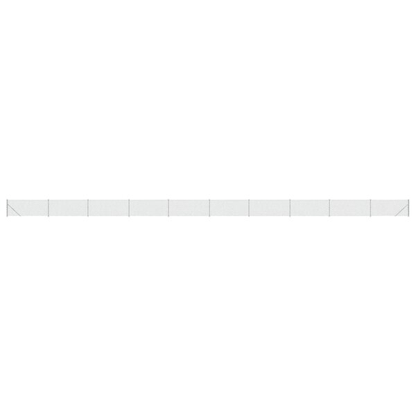 vidaXL Clôture en mailles de chaîne avec bride argenté 1 1x25 m