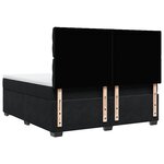 vidaXL Sommier à lattes de lit avec matelas Noir 180x200 cm Velours
