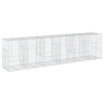 vidaXL Panier gabion avec couvercle 600x100x150 cm fer galvanisé