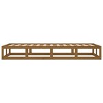 vidaXL Cadre de lit sans matelas marron miel 100x200 cm bois massif