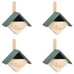 vidaXL Nichoirs 4 Pièces 24x16x30 cm Bois de sapin