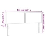 vidaXL Têtes de lit 2 Pièces Cappuccino 72x5x78/88 cm Similicuir
