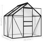 vidaXL Serre Anthracite Aluminium 2 47 m²