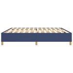 vidaXL Cadre de lit sans matelas bleu 200x200 cm tissu