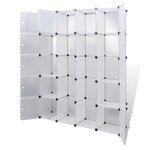 vidaXL Armoire modulaire 14 compartiments blanc 37 x 146 x 180 5 cm