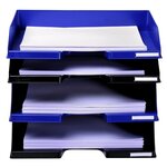 Corbeille À Courrier Combo À L'italienne Office - Bleu Nuit - X 8 - Exacompta