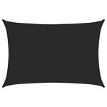 vidaXL Voile d'ombrage 160 g/m² Noir 2 5x3 5 m PEHD