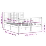 vidaXL Cadre de lit sans matelas 160x200 cm bois massif de pin