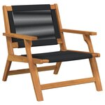 vidaXL Chaises de jardin 4 Pièces Bois d'acacia massif Noir