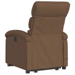 vidaXL Fauteuil inclinable de massage électrique Marron Tissu