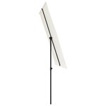 vidaXL Parasol de jardin avec mât en aluminium 2x1 5 m Blanc sable