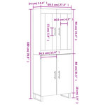 vidaXL Buffet haut Chêne sonoma 69 5x34x180 cm Bois d'ingénierie