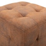 vidaXL Tables de chevet 2 Pièces Marron 30x30x30 cm Similicuir daim