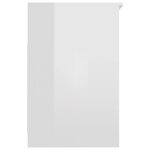 vidaXL Armoire à tiroirs Blanc brillant 40x50x76 cm Bois d'ingénierie