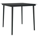 vidaXL Ensemble à manger de jardin coussins 3 Pièces Résine tressée Verre