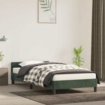 vidaXL Cadre de lit sans matelas vert foncé 100x200 cm velours