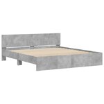 vidaXL Cadre de lit sans matelas gris béton 160x200 cm