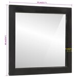 vidaXL Miroir de salle de bain 55x1x60cm verre et bois massif manguier