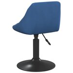 vidaXL Chaises pivotantes à manger lot de 6 bleu velours