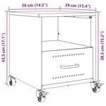 vidaXL Tables de chevet 2 Pièces vert olive 36x39x43 5 cm acier