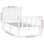 vidaXL Cadre de lit sans matelas 100x200 cm bois massif de pin