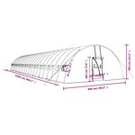 vidaXL Serre avec cadre en acier blanc 132 m² 22x6x2 85 m