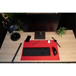 Sous Main Souple Pu Bicolore - 35x60cm - Noir/rouge - Exacompta
