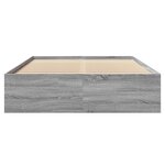 vidaXL Cadre de lit sonoma gris 135x190 cm bois d'ingénierie