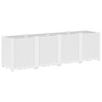 vidaXL Jardinière blanc 160x40x53 cm polypropylène