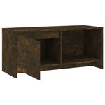 vidaXL Meuble TV Chêne fumé 90x35x40 cm Bois d'ingénierie