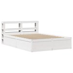 vidaXL Cadre de lit avec tête de lit blanc 140x200 cm bois pin massif