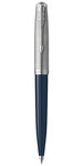 PARKER 51 Stylo Bille  Résine Bleu nuit et  Capuchon inox poli  Recharge noire pointe moyenne  Coffret cadeau