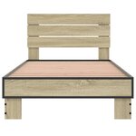 vidaXL Cadre de lit sans matelas chêne sonoma 90x190 cm
