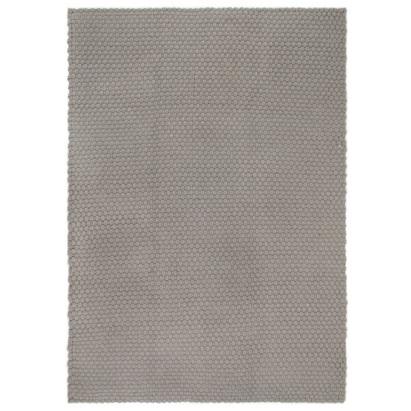 vidaXL Tapis rectangulaire Gris 180x250 cm Coton