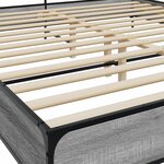 vidaXL Cadre de lit sonoma gris 200x200 cm bois d'ingénierie et métal