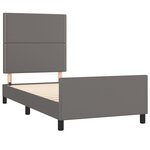 vidaXL Cadre de lit sans matelas gris 100x200 cm similicuir